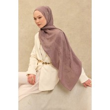 Silk Home Naia Pamuk Şal Çiçek Desen Vizon