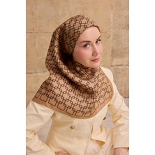 Silk Home Twill Ipek Eşarp Zincir Altın Sarısı