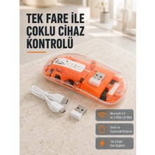 Astraltech Çift Modlu Kablosuz Bluetooth 5.0 + 2.4ghz Mouse – 3 Cihaz Bağlantılı, Hızlı Geçiş Düğme