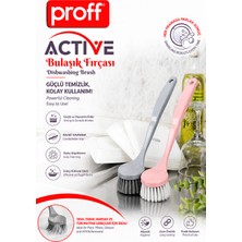 proff Active Bulaşık Fırçası Uzun Saplı Tencere ve Tava Temizleme Fırçası 24 cm