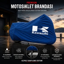 ULTRASHOP Kawasaki Z 400 Mavi Motosiklet Branda Su Geçirmez Motor Branda