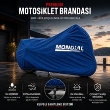 ULTRASHOP Mondial 125 Kt Mavi Motosiklet Branda Su Geçirmez Motor Branda
