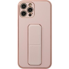 Metemix Newface Iphone 12 Pro Kılıf Coco Deri Standlı Kapak - Pembe