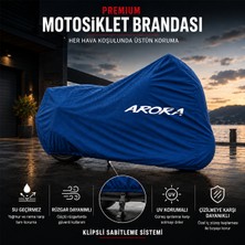 ULTRASHOP Arora Ar 50-8 Espresso Mavi Motosiklet Branda Su Geçirmez Motor Branda