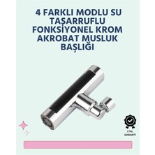 Elvasta Krom Kaplamalı Çok Fonksiyonlu Musluk Başlığı | Paslanmaz Malzeme