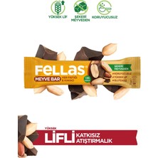 Fellas Meyve Bar Yer Fıstığı ve Kakaolu 35 gr x 12 Adet Yüksek Lifli Koruyucusuz Vegan Atıştırmalık