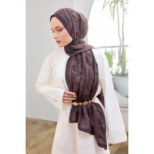 Silk Home Urban Hours Şal Desen Koyu Mor Mayda Şal