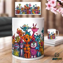 Ghostbastır Design Hayvan Figürlü Kupa Bardak | Tek Adet K0568
