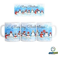 Ghostbastır Design Penguenli Noel | Yılbaşı Kupa Bardak | Tek Adet K0660