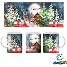Ghostbastır Design Kış Manzaralı Noel | Yılbaşı Kupa Bardak | Tek Adet K0587