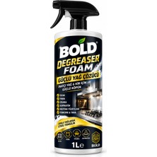 Bold Degreaser Foam Güçlü Yağ Çözücü Sprey 1 L – Köpüklü Mutfak, Ocak, Fırın ve Izgara Temizleyici