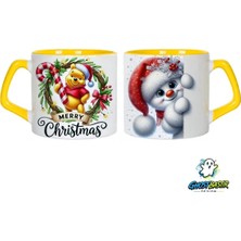 Ghostbastır Design Winnie The Pooh Noel | Yılbaşı Kupa Bardak | Tek Adet 1098