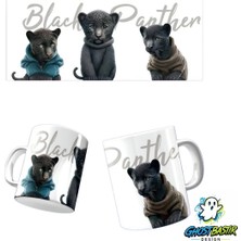 Ghostbastır Design Siyah Panter Kupa Bardak | Tek Adet K0676
