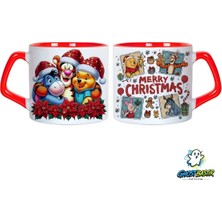 Ghostbastır Design Winnie The Pooh Noel | Yılbaşı Kupa Bardak | Tek Adet 1096