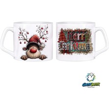 Ghostbastır Design Ren Geyikli Noel | Yılbaşı Kupa Bardak | Tek Adet 1064