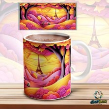 Ghostbastır Design Pariste Sonbahar Kupa Bardak | Tek Adet K0653