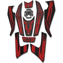 Bajaj RS200 Tank Pad Seti Karbon Kırmızı