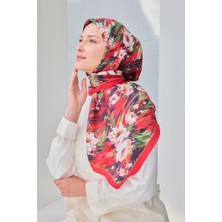 Silk Home Velora Eşarp Watercolor Flower Kırmızı