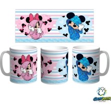 Ghostbastır Design Mickey ve Minnie Mouse Kupa Bardak | Tek Adet K0610