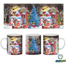 Ghostbastır Design Gnome Noel | Yılbaşı Kupa Bardak | Tek Adet K0564