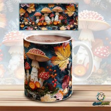 Ghostbastır Design Mantarlı Kupa Bardak | Tek Adet K0602