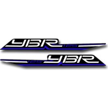 Yamaha Ybr 3D Sticker Mavi
