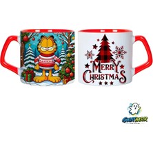 Ghostbastır Design Garfield Noel | Yılbaşı Kupa Bardak | Tek Adet 0993