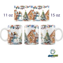 Ghostbastır Design Karlı Noel | Yılbaşı Kupa Bardak | Tek Adet K0583