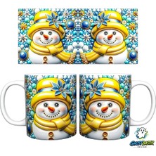 Ghostbastır Design Kardan Adam Kupa Bardak | Tek Adet K0579