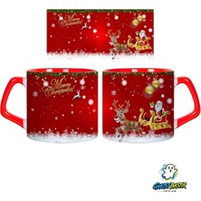 Ghostbastır Design Merry Christmast | Yılbaşı Kupa Bardak | Tek Adet 1026