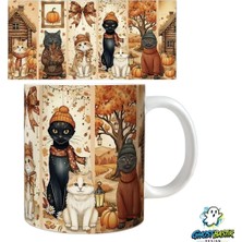 Ghostbastır Design Kedili Kupa Bardak | Tek Adet K0586