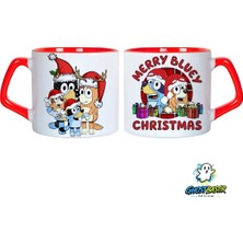 Ghostbastır Design Bluey Noel | Yılbaşı Kupa Bardak | Tek Adet 0967