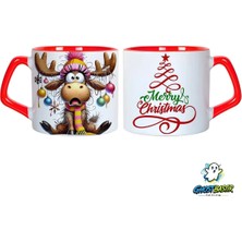 Ghostbastır Design Ren Geyikli Noel | Yılbaşı Kupa Bardak | Tek Adet 1062