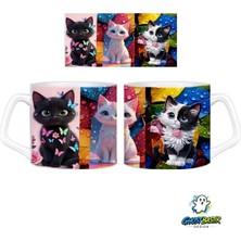 Ghostbastır Design Kedili Kupa Bardak | Tek Adet 1012