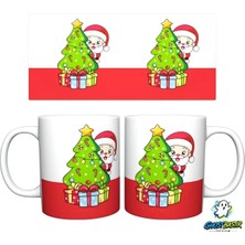 Ghostbastır Design Çam Ağaçlı Noel | Yılbaşı Kupa Bardak | Tek Adet K0543
