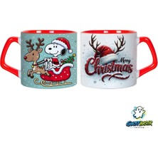 Ghostbastır Design Snoopy Noel | Yılbaşı Kupa Bardak | Tek Adet 1075