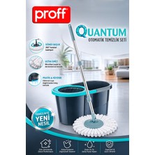 proff Quantum Turkuaz Döner Başlıklı Temizlik Seti