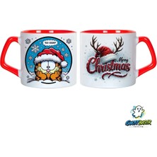Ghostbastır Design Garfield Noel | Yılbaşı Kupa Bardak | Tek Adet 0992