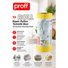 proff Roll Kopar Kullan Temizlik Bezi 15 Yaprak Islak Kuru Yüksek Emici Rulo Bez 32X26 cm
