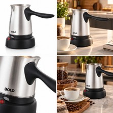 Bold Paslanmaz Çelik Türk Kahvesi Makinesi 800 W 5 Fincan Kapasiteli 360° Döner Tabanlı