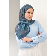 Silk Home Monare Eşarp Etnik Motif Mavi 90X90