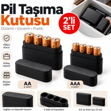 Tofu Pil Taşıma Kutusu | Aa ve Aaa Pil Uyumlu 2 Adet Set