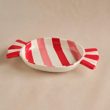Karaca New Year Candy Twist Pink Kayık Tabak 26 cm