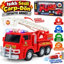 Merdivenli Itfaiye Aracı Işıklı Sesli Çarpıp Döner Kendi Gezer (Lisinya)