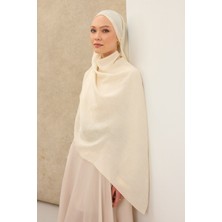 Silk Home Naia Pamuk Şal Çiçek Desen Krem