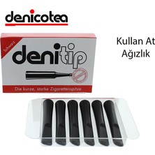 Denicotea 10121 Denitip Filtreli Sigara Ağızlığı Kullan-At 50mm Siyah Silikon Malzeme