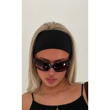 %100 Pamuklu Eni Geniş Esnek Yumuşak Saç Bandı Bandana Yoga Saç Aksesuarı 9cm