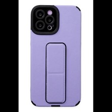 Varsoph Apple iPhone 12 Pro Max Kılıf Mega Standlı Silikon - Lila