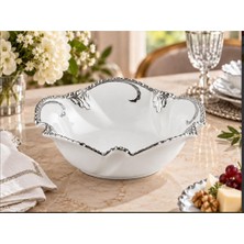 Roykıng Camelıa Gümüş Yuvarlak Salata Kase 26X6