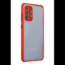 Varsoph Samsung Galaxy A72 Kılıf Miami Şeffaf Silikon - Kırmızı
